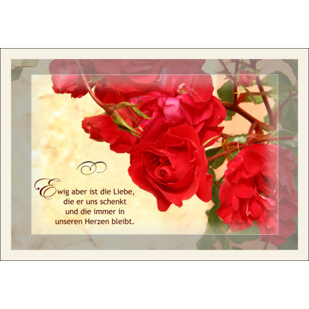 Trauerkarte „Rose - Liebe